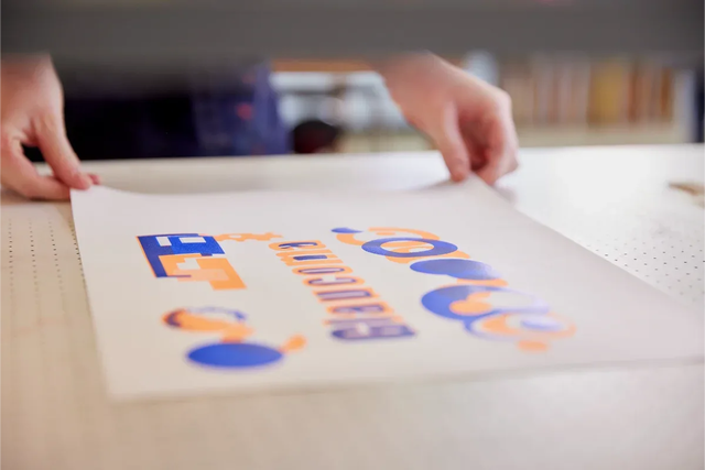 Students screen printing artwork 1