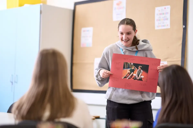 Early Year T level girl presenting