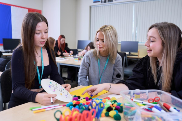 Early Years students craft session